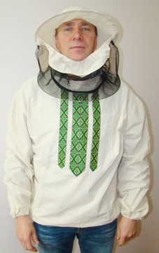 Куртка бджоляра з маскою, натуральна бавовна (бязь) розміри 46-48