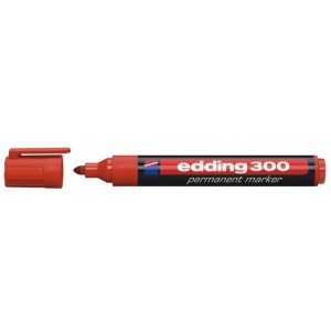 Маркер перманентний Edding Permanent e-300 1,5-3 мм червоний