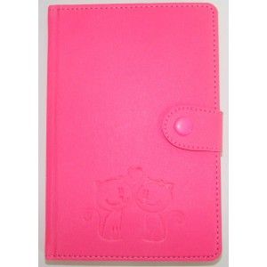Записная книжка А6 Skill Rasso ЗВ-97 клетка, белая бумага, 120 листов, на кнопке, розовый