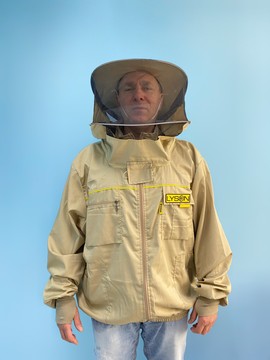 Куртка бджоляра на блискавці з захисною маскою Lyson Premium, розмір XXXL