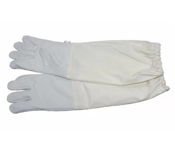 Перчатки кожаные с нарукавниками, стандартные, серые -1000 Размер XL