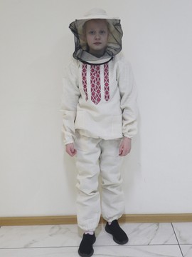 Костюм бджоляра дитячий (9-11лет), вишиванка, двунитка