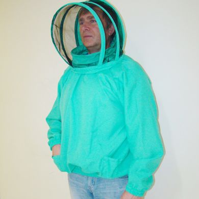 Куртка бджоляра Євро, із захисною маскою, габардин, розмір 50-52