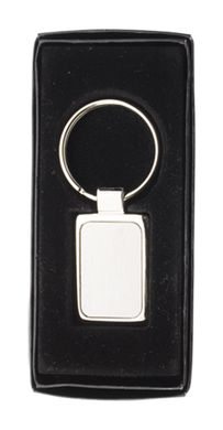 Брелок металлический прямоугольный в черной подарочной коробке AP800655-CL
