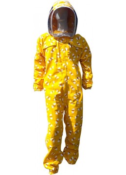 Комбинезон пчеловода с защитной маской Евро FBG-1505 желтый (пчелы) Пакистан размер XL