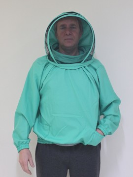 Куртка пчеловода Евро, с защитной маской, габардин, размер 62-66