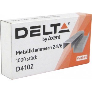Скобы для степлера №24/6 AXENT Delta 1000шт./уп.