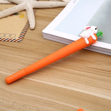 Ручка шариковая Заяц с морковкой, пишет синим 3002/3009-0119