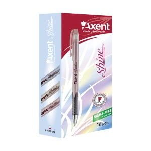 Ручка масляная AXENT Shine 0,7 мм, синяя