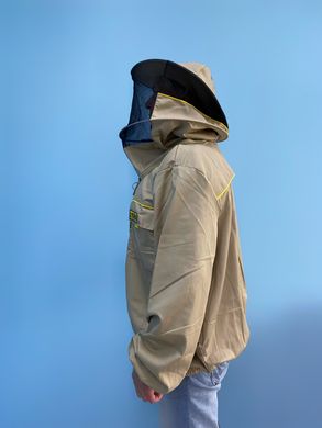 Куртка пчеловода на молнии з защитной маской Lyson Premium, размер XL
