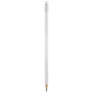 Олівець простий під лого, заточений тригранний, з ластиком, кольоровий корпус