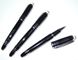 Ручка металлическая капилярная, черная с серебряными вставками 606RP-0102