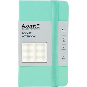 Блокнот А6 Axent 8301, обложка твердая, на резинке, 96 листов, клетка