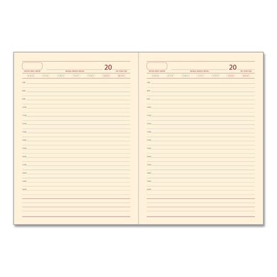 Ежедневник недатированный BRISK OFFICE ЗВ-87 SARIF А4, линия, 176 листов, кремовая бумага