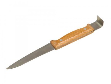 Стамеска пасечная-нож (295*28*1,6 мм) с деревьев. ручкой