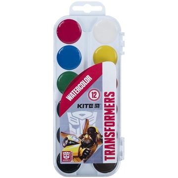Краски акварельные Kite Transformers TF21-061, 12 цветов
