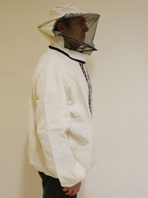 Куртка пчеловода с маской Вышиванка, натуральный хлопок (двунитка) размер 46-48