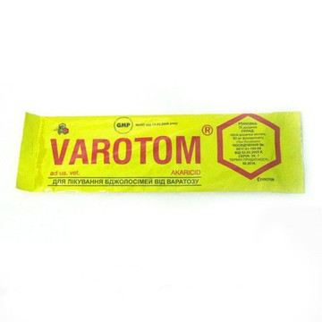 ВАРОТОМ полоски (пакет 10 полосок), препарат от варроатоза пчёл. (Сербия)