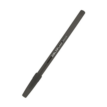 Ручка шариковая Delta DB 2055-01, черная, 1 мм, прозрачный корпус