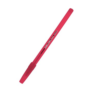 Ручка шариковая Delta DB 2055-06, красная, 1 мм, прозрачный корпус