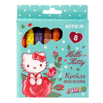 Мелки восковые Jumbo, 8 цветов, Kite Hello Kitty НК19-076