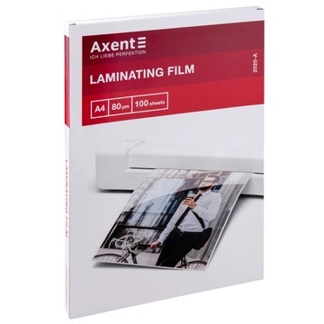 Плёнка для ламинирования Axent 2020-A 80 мкм, A4, 216 x 303 мм, 100 штук
