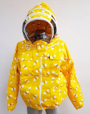 Куртка пчеловода, евромаска, 100% хлопок, желтая с пчелами Пакистан, размер 3XL