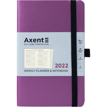 Еженедельник 2022 Axent Partner Soft 8506, A5-, 125x195 мм