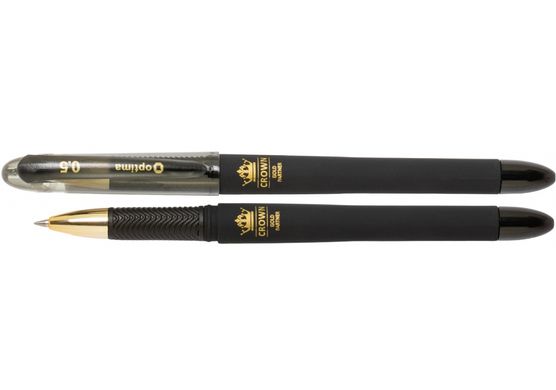 Ручка гелевая OPTIMA CROWN 0,5 мм, пишет черным