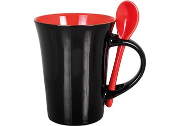 Чашка керамічна з ложкою Optima Promo DORIS 300мл