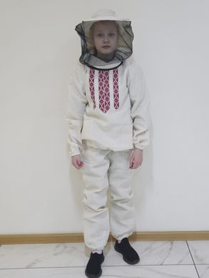 Костюм пчеловода детский (9-11лет), вышиванка, двунитка
