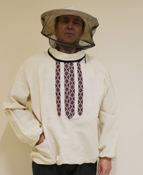Куртка пчеловода с маской Вышиванка, натуральный хлопок (двунитка) размер 50-52