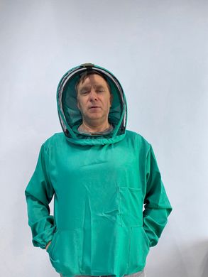 Куртка пчеловода Евро, с защитной маской, габардин, размер 54-56