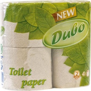 Туалетная бумага ДИВО туалетная бумага 2 слоя, 4 рулона, серая