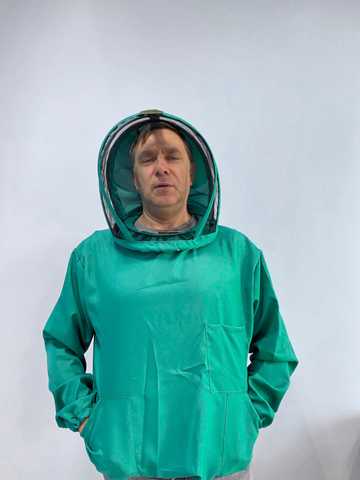 Куртка пчеловода (бязь) с маской на молнии, размер 48-50